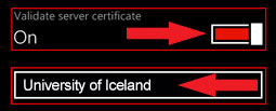 Validate server certificate
