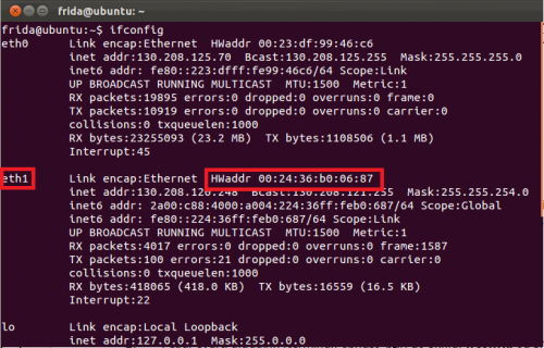 mac address linux