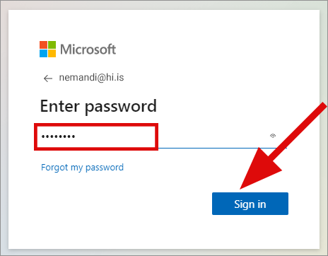 Now enter your UI password and click Sign In