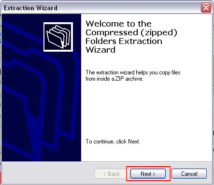 Welcome to the Compressed (zipped) Folders Extraction Wizard