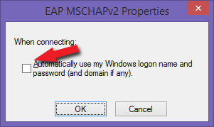 EAP MSCHAPv2 Properties