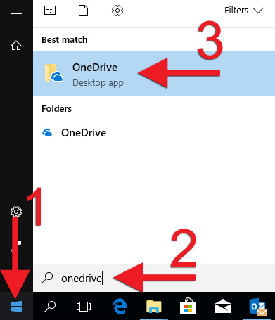 Find OneDrive and open it