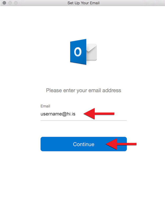 Enter your UI email address before clicking "Continue"